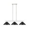 Z-Lite Cobalt Billiard, 3-Light, 14 In.W x 46 In.L x 8 In.H, Brushed Nickel/Matte Black 152BN-MMB - alternate 2